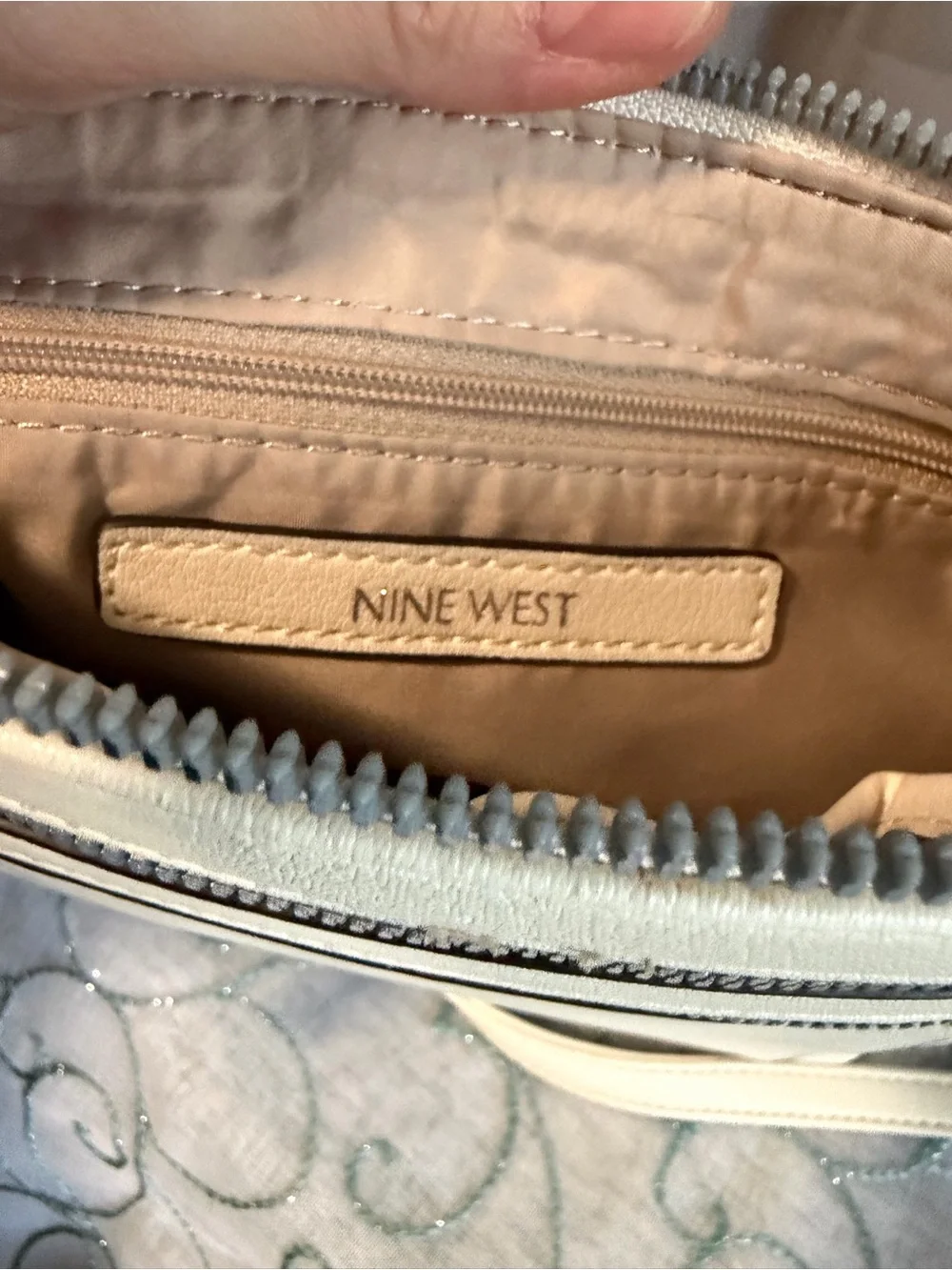 Nine West Coralia Crossbody Bag Optic White Silver Hardware